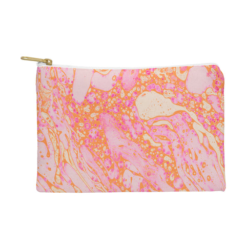 Amy Sia Marble Orange Pink Pouch