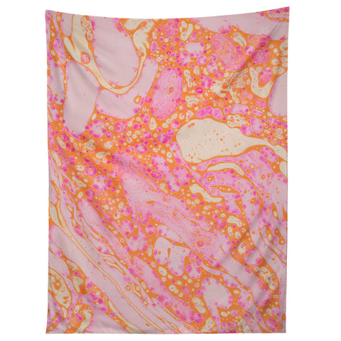 Amy Sia Marble Orange Pink Tapestry