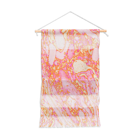 Amy Sia Marble Orange Pink Wall Hanging Portrait