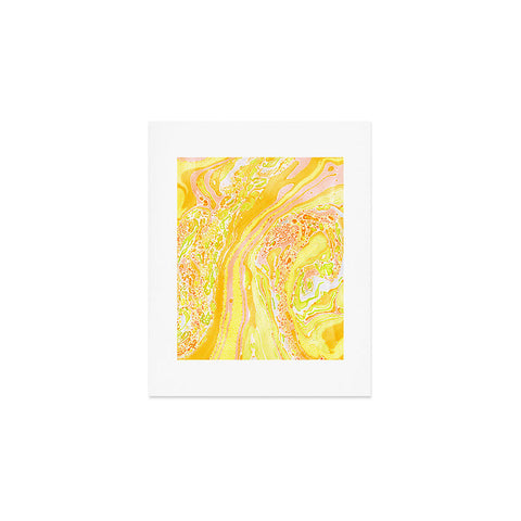 Amy Sia Marble Sunshine Yellow Art Print