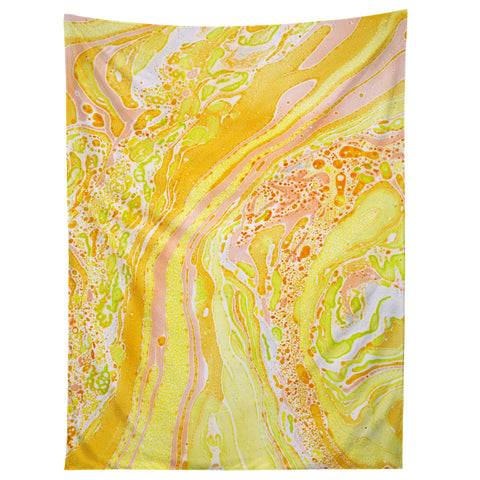 Amy Sia Marble Sunshine Yellow Tapestry
