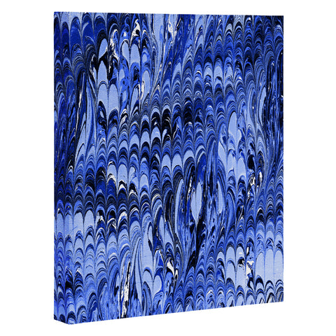 Amy Sia Marble Wave Blue Art Canvas