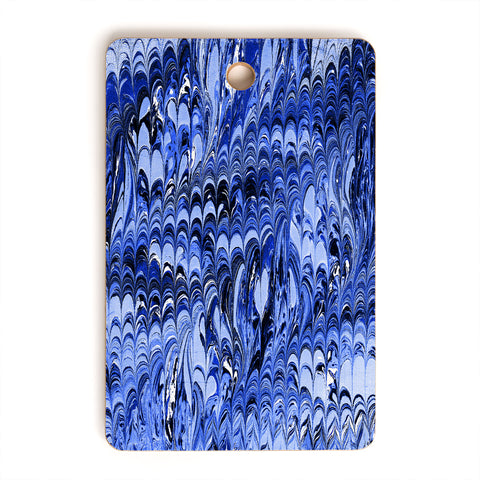 Amy Sia Marble Wave Blue Cutting Board Rectangle