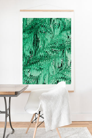 Amy Sia Marble Wave Emerald Art Print And Hanger