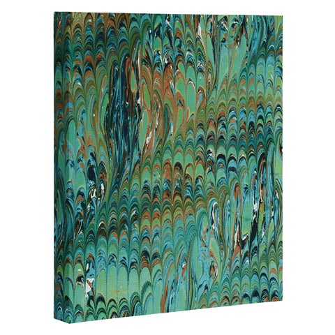 Amy Sia Marble Wave Sea Green Art Canvas