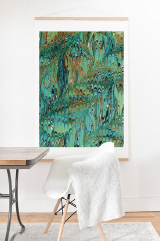 Amy Sia Marble Wave Sea Green Art Print And Hanger