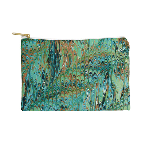 Amy Sia Marble Wave Sea Green Pouch