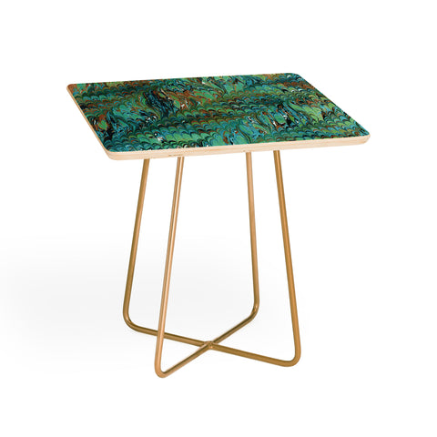 Amy Sia Marble Wave Sea Green Side Table