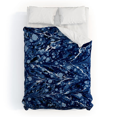 Amy Sia Marbled Illusion Navy Comforter