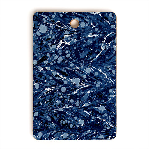 Amy Sia Marbled Illusion Navy Cutting Board Rectangle