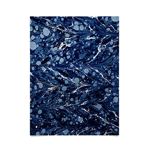 Amy Sia Marbled Illusion Navy Poster