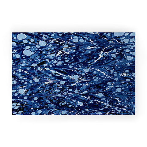 Amy Sia Marbled Illusion Navy Welcome Mat