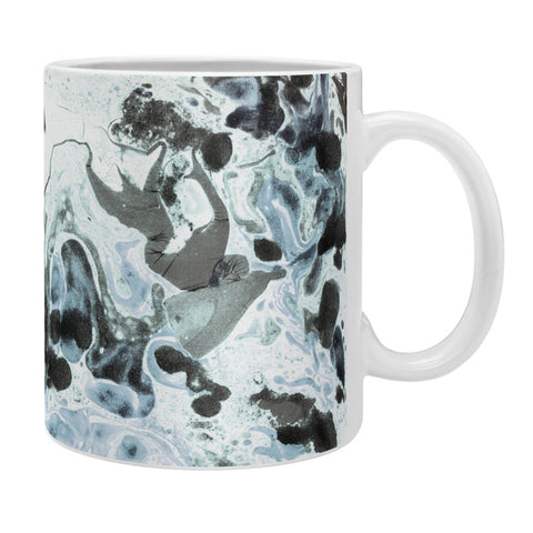 Amy Sia Marbled Terrain Ice Blue Coffee Mug