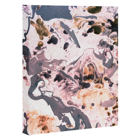 Amy Sia Marbled Terrain Rose Pink Art Canvas