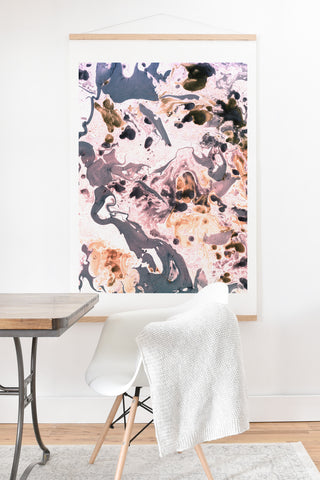 Amy Sia Marbled Terrain Rose Pink Art Print And Hanger