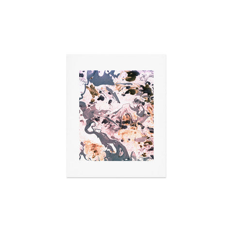 Amy Sia Marbled Terrain Rose Pink Art Print