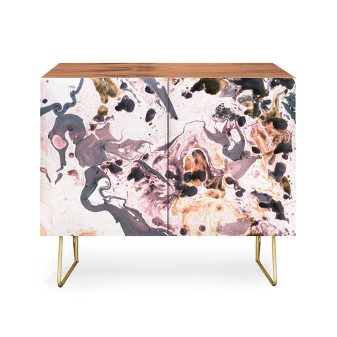 Amy Sia Marbled Terrain Rose Pink Credenza