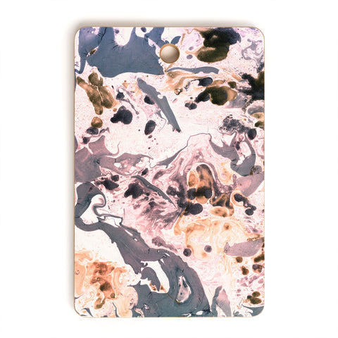 Amy Sia Marbled Terrain Rose Pink Cutting Board Rectangle