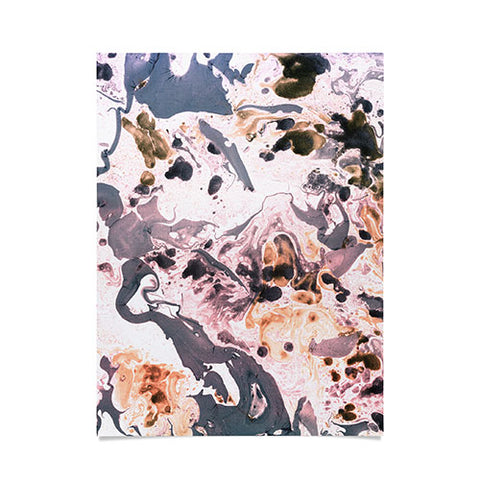Amy Sia Marbled Terrain Rose Pink Poster
