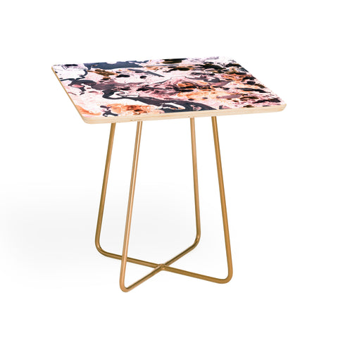 Amy Sia Marbled Terrain Rose Pink Side Table