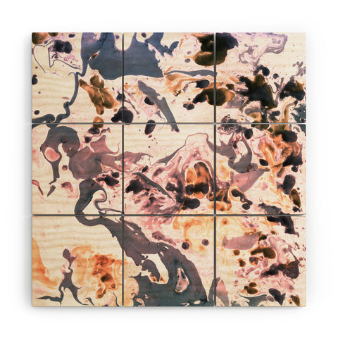 Amy Sia Marbled Terrain Rose Pink Wood Wall Mural