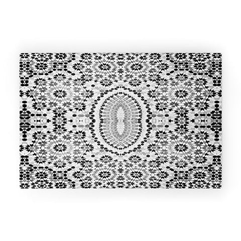 Amy Sia Morocco Black and White Welcome Mat