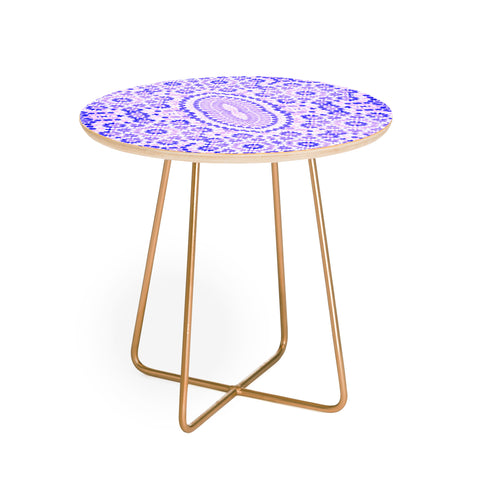 Amy Sia Morocco Purple Round Side Table
