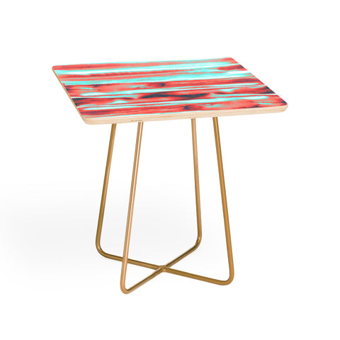 Amy Sia Neon Stripe Orange Side Table