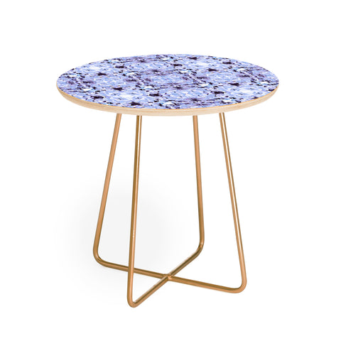 Amy Sia New York Geo Blue Round Side Table