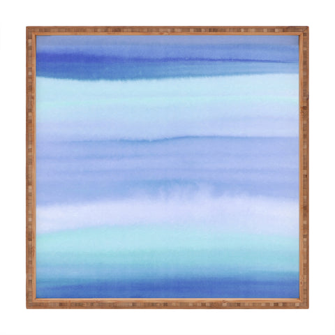 Amy Sia Ombre Watercolor Blue Square Tray