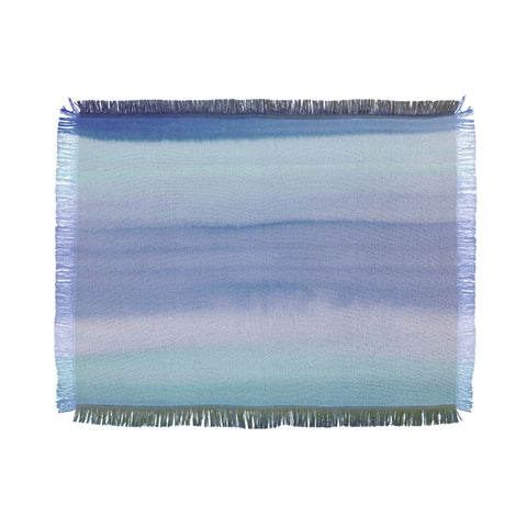 Amy Sia Ombre Watercolor Blue Throw Blanket
