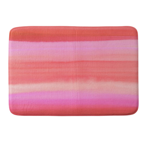 Amy Sia Ombre Watercolor Pink Memory Foam Bath Mat