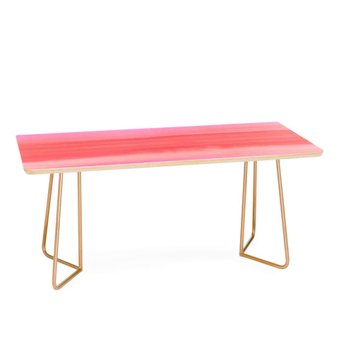 Amy Sia Ombre Watercolor Pink Coffee Table