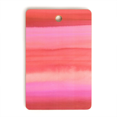 Amy Sia Ombre Watercolor Pink Cutting Board Rectangle