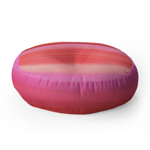Amy Sia Ombre Watercolor Pink Floor Pillow Round