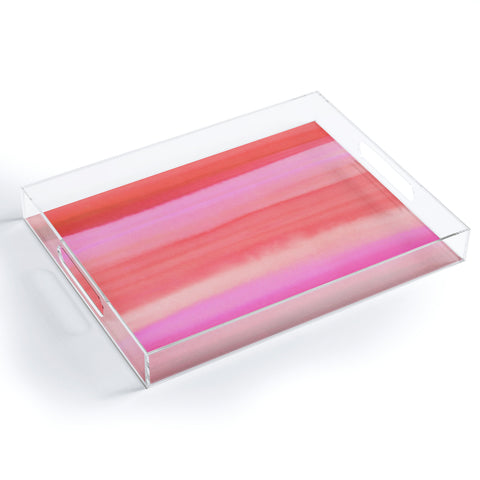 Amy Sia Ombre Watercolor Pink Acrylic Tray
