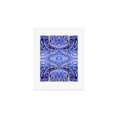Amy Sia Paisley Deep Blue Art Print