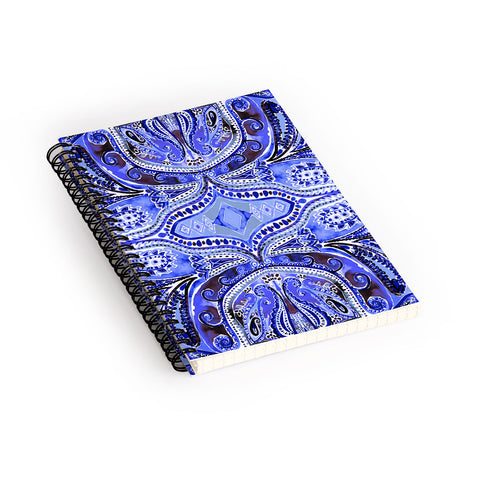 Amy Sia Paisley Deep Blue Spiral Notebook