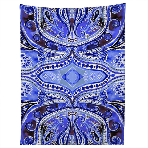 Amy Sia Paisley Deep Blue Tapestry