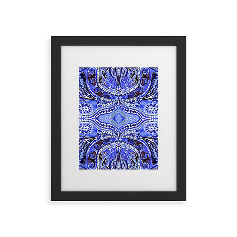 Amy Sia Paisley Deep Blue Framed Art Print
