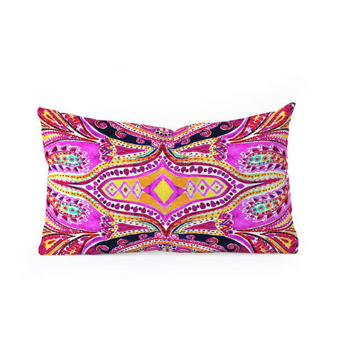 Amy Sia Paisley Hot Pink Oblong Throw Pillow