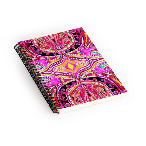 Amy Sia Paisley Hot Pink Spiral Notebook