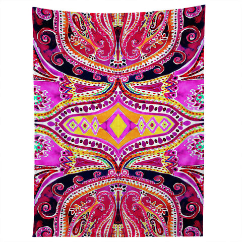 Amy Sia Paisley Hot Pink Tapestry
