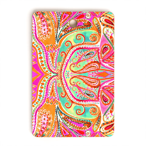 Amy Sia Paisley Pink Cutting Board Rectangle