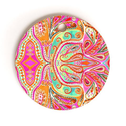 Amy Sia Paisley Pink Cutting Board Round
