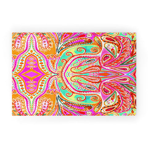 Amy Sia Paisley Pink Welcome Mat