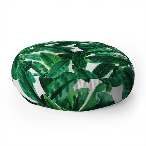 Amy Sia Palm Green Floor Pillow Round