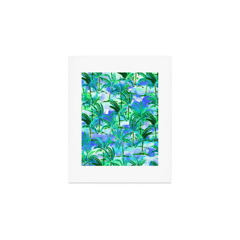 Amy Sia Palm Tree Blue Green Art Print