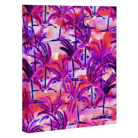 Amy Sia Palm Tree Purple Art Canvas