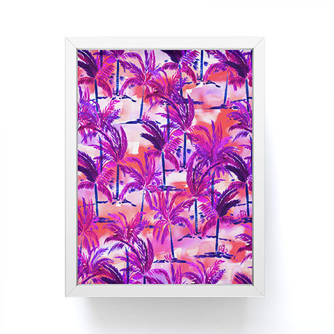 Amy Sia Palm Tree Purple Framed Mini Art Print